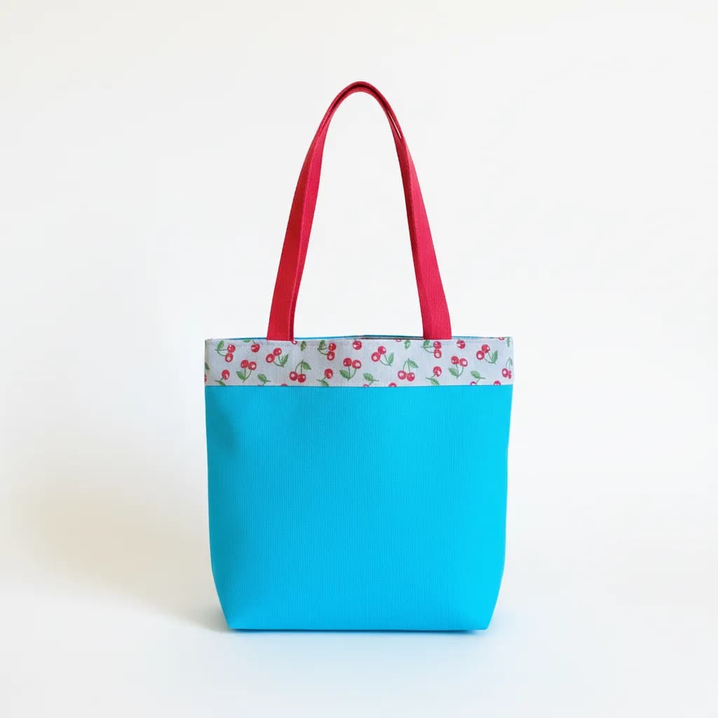 Bolsa Compra - Turquesa Cerezas