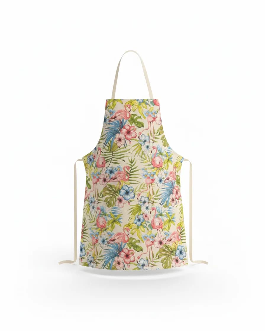 Delantal - Modelo Flamencos Tropicales