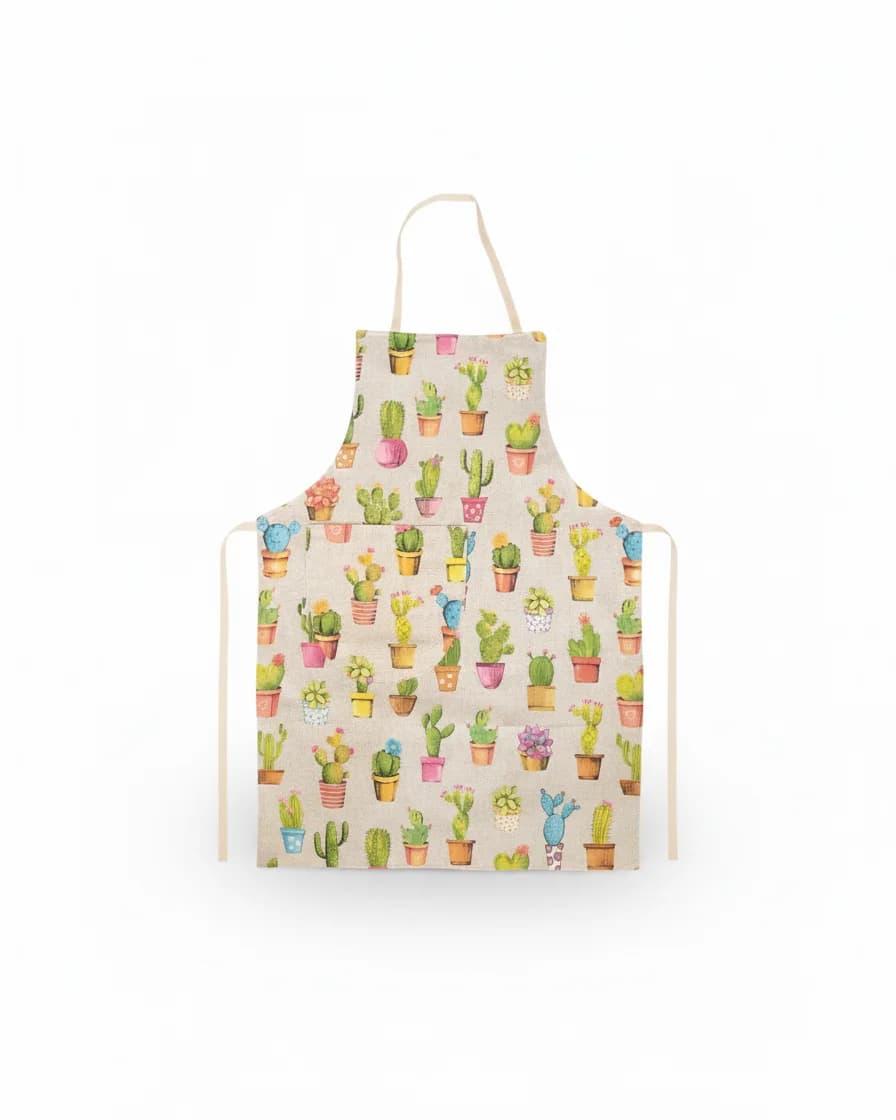 Delantal - Modelo Jardín de Cactus - Forro